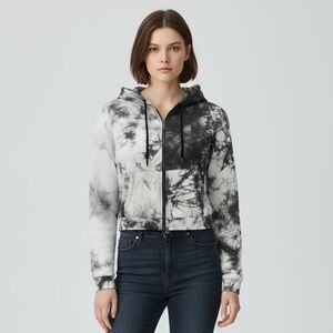 Tie-Dye Zip-Up Hoodie